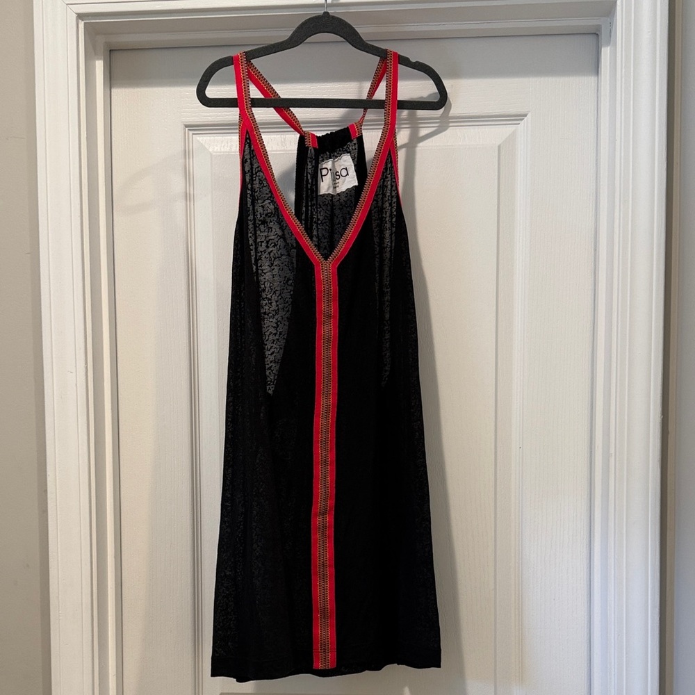 Pitusa Mini Sundress Black & Fuchsia